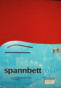 Kirsten Balk Spannbetttuch für Wasserbetten Jersey Stretch 180/200/220 ,Karmin 