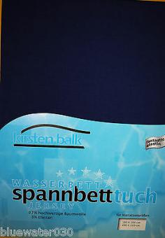 Kirsten Balk Spannbetttuch für Wasserbetten Jersey Stretch180/200/220,königsblau 