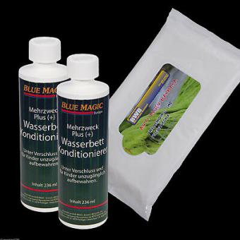 2 x Blue Magic Wasserbetten Konditionierer 236 ml,  Vinylreinigungstücher 15stk 